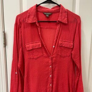 Tommy Bahama Women's Top, Shirred Long Sleeve